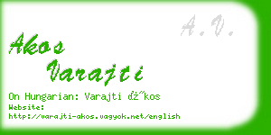 akos varajti business card